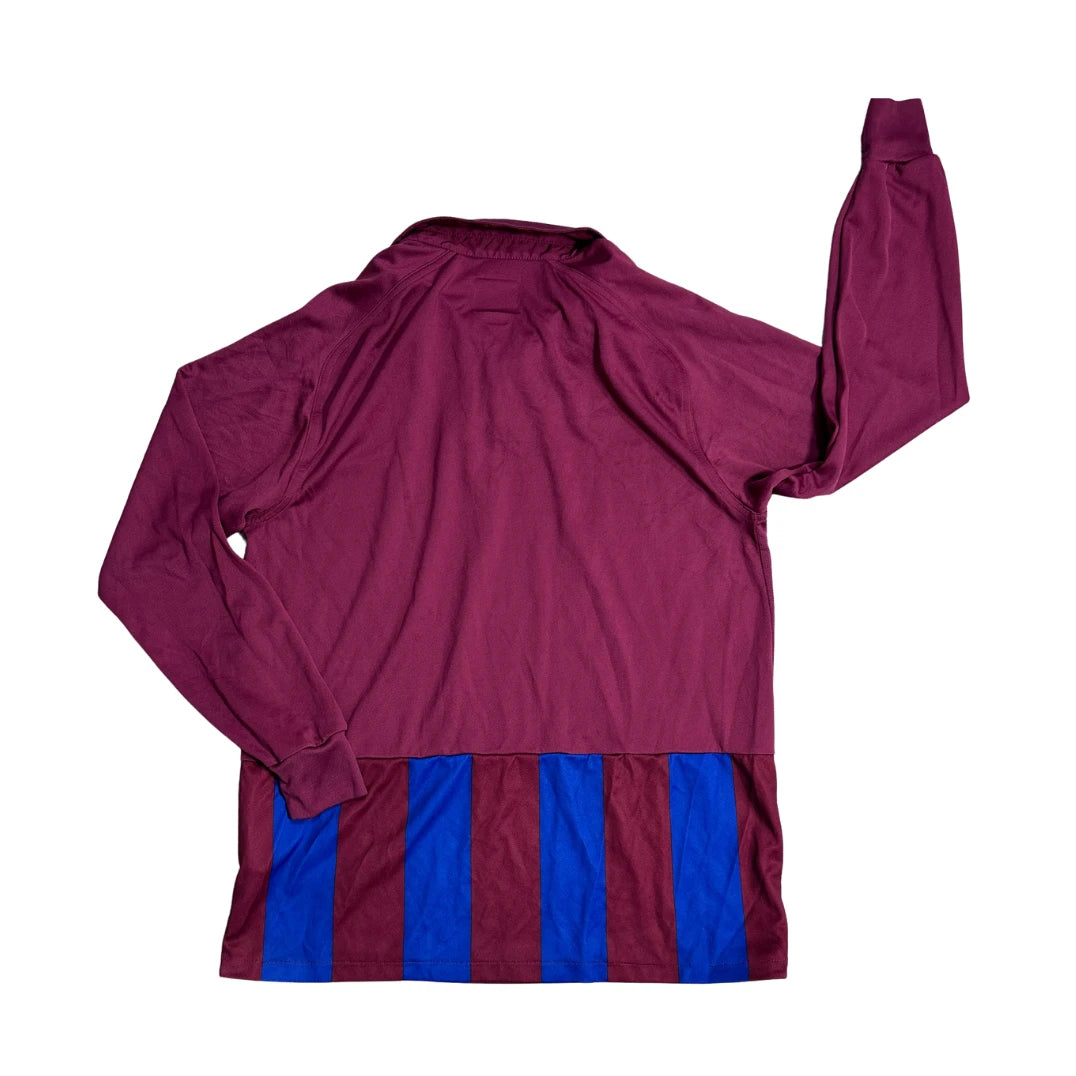 Umbro® Vintage Long Sleeve Striped Sports Polo 🔵🟣(S)
