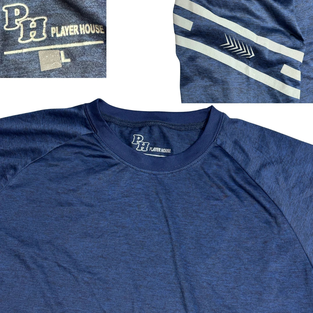 Player House® Athletic Long Sleeve Performance Shirt 🔵(L)