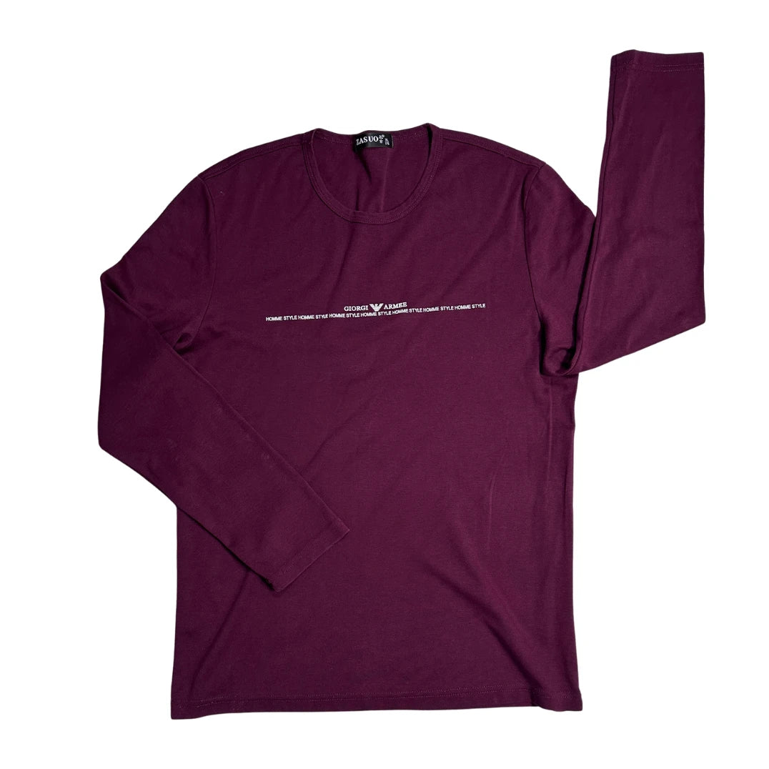 ZASUO® Minimal Graphic Long Sleeve Casual Tee 🍷(M)