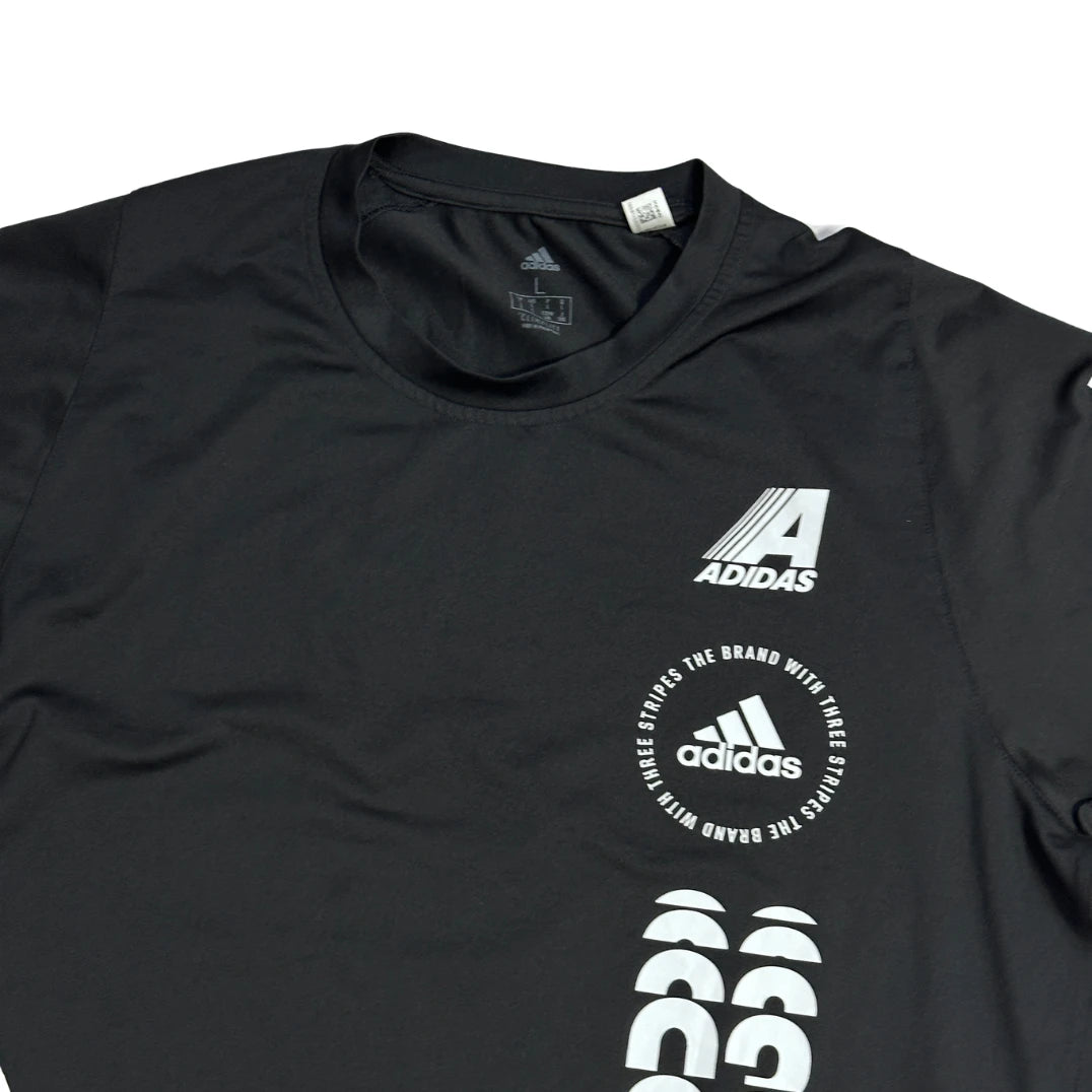 Adidas® Climalite Graphic Performance Long Sleeve Shirt ⚫(L)