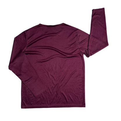 Maroon Minimal Performance Long Sleeve T-Shirt 🍷(L)