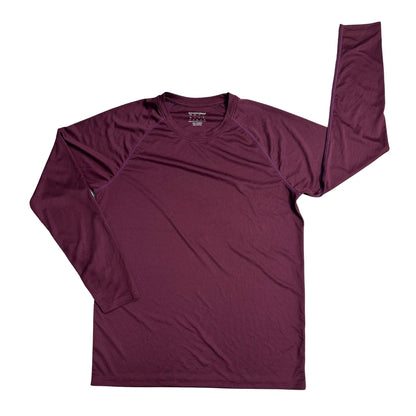 Maroon Performance Raglan Long Sleeve T-Shirt 🍷(M)