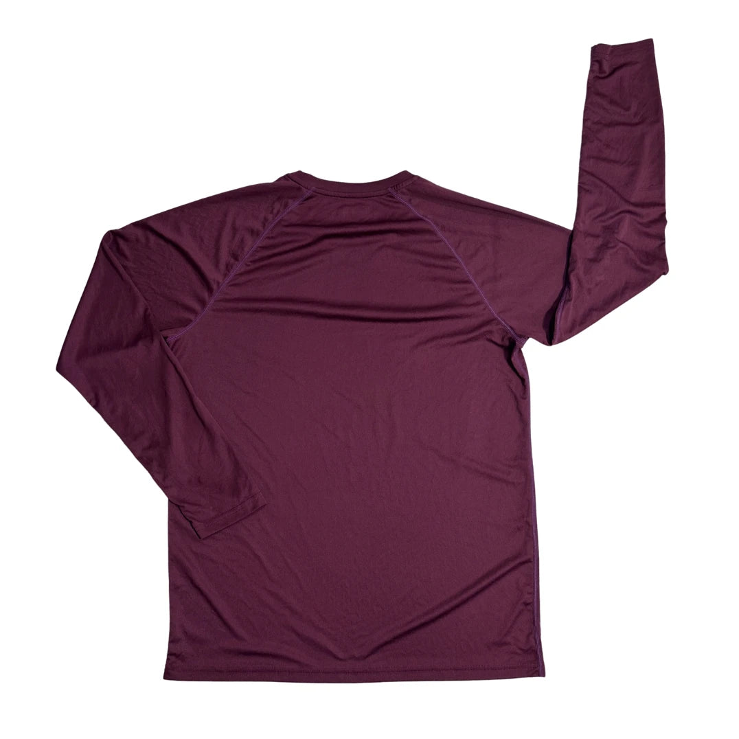 Maroon Performance Raglan Long Sleeve T-Shirt 🍷(M)