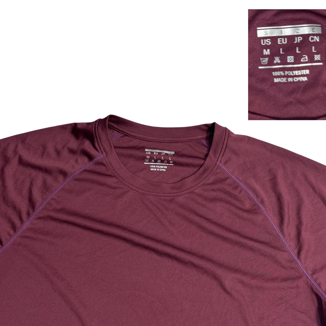 Maroon Performance Raglan Long Sleeve T-Shirt 🍷(M)