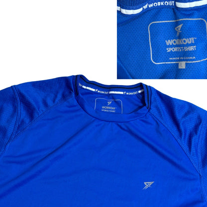Workout® Royal Blue Sports Training T-Shirt ⚡(L)