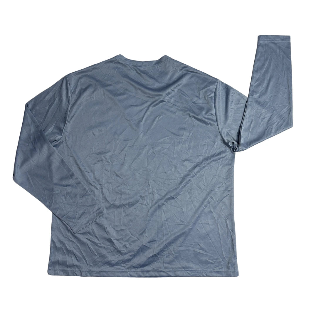 Steel Blue Long Sleeve Performance T-Shirt 👕(2XL)