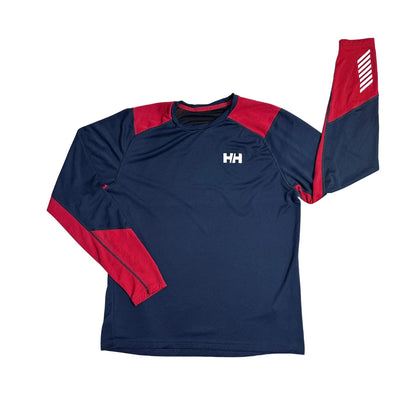 Helly Hansen® Navy Red Performance Long Sleeve T-Shirt 🏔️(S)