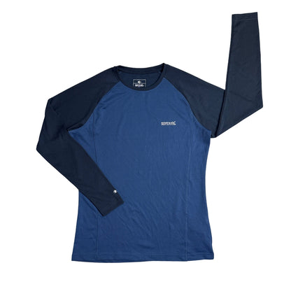 Regatta® Blue Black Outdoor Performance Long Sleeve T-Shirt 🌲(M)