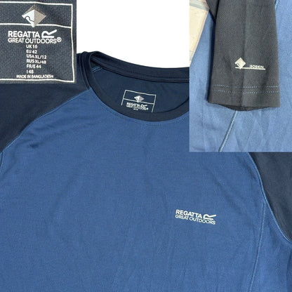 Regatta® Blue Black Outdoor Performance Long Sleeve T-Shirt 🌲(M)
