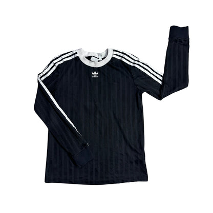 🔥 Adidas® Black Three Stripe Long Sleeve Sports T-Shirt(S)