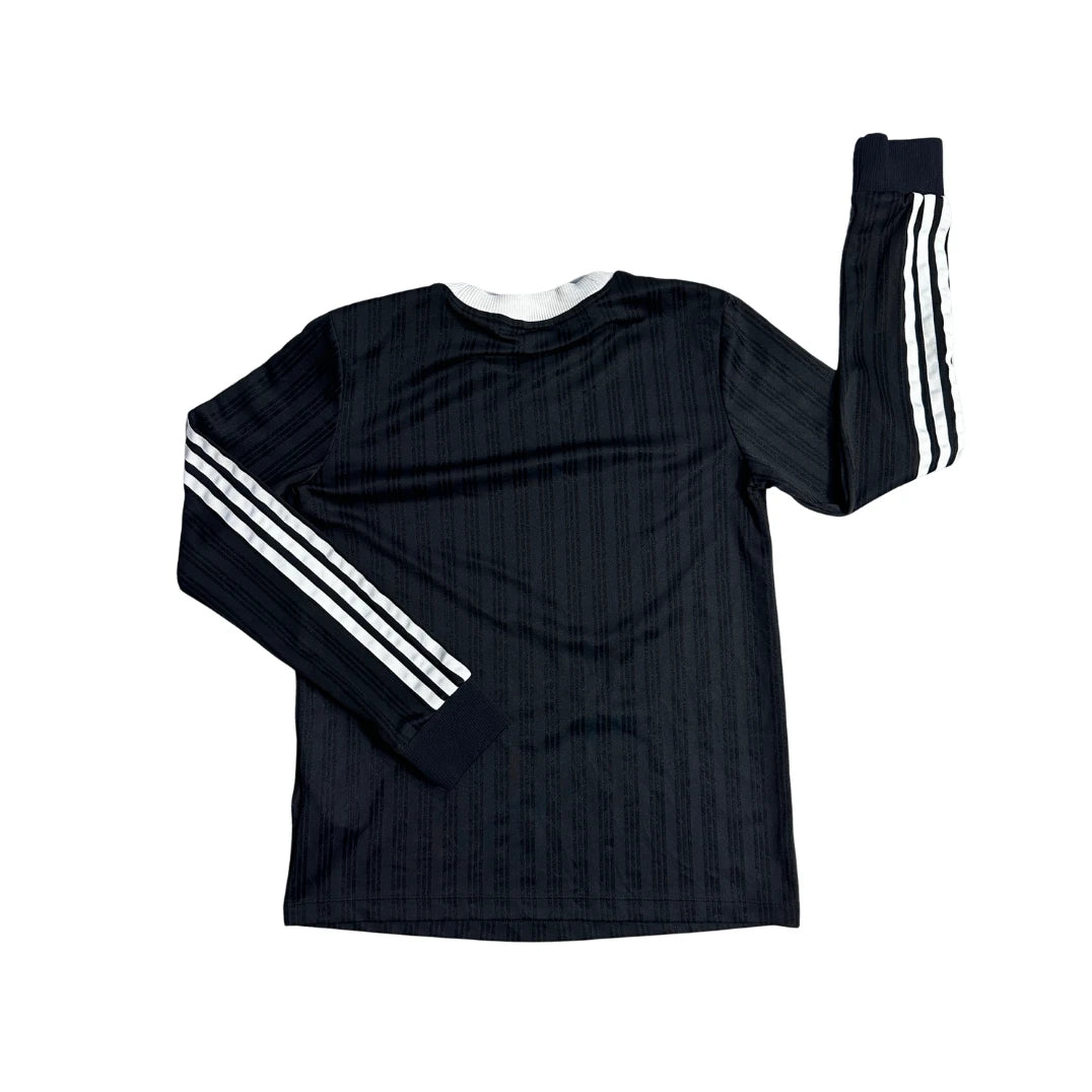 🔥 Adidas® Black Three Stripe Long Sleeve Sports T-Shirt(S)