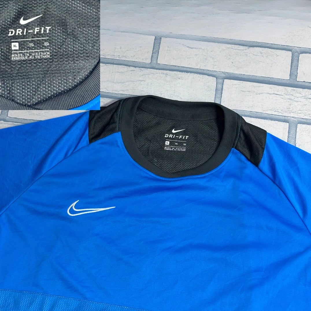 🏃 Nike® Blue Black Dri-FIT Training T-Shirt(L)