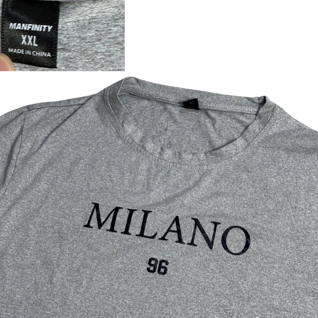 👕 Grey Graphic Casual T-Shirt(XL)
