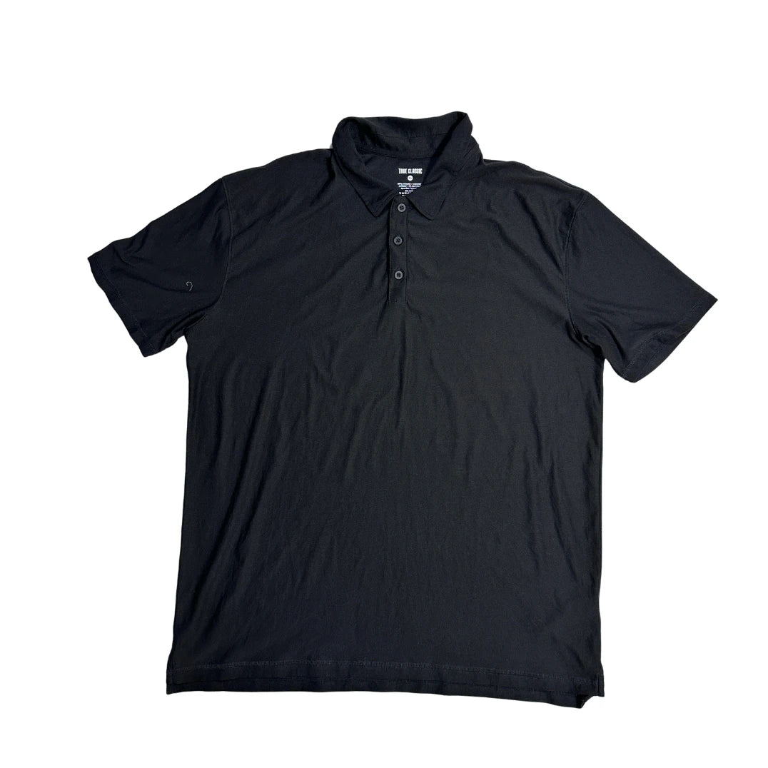 True Classic® Black Performance Polo Shirt(XL)