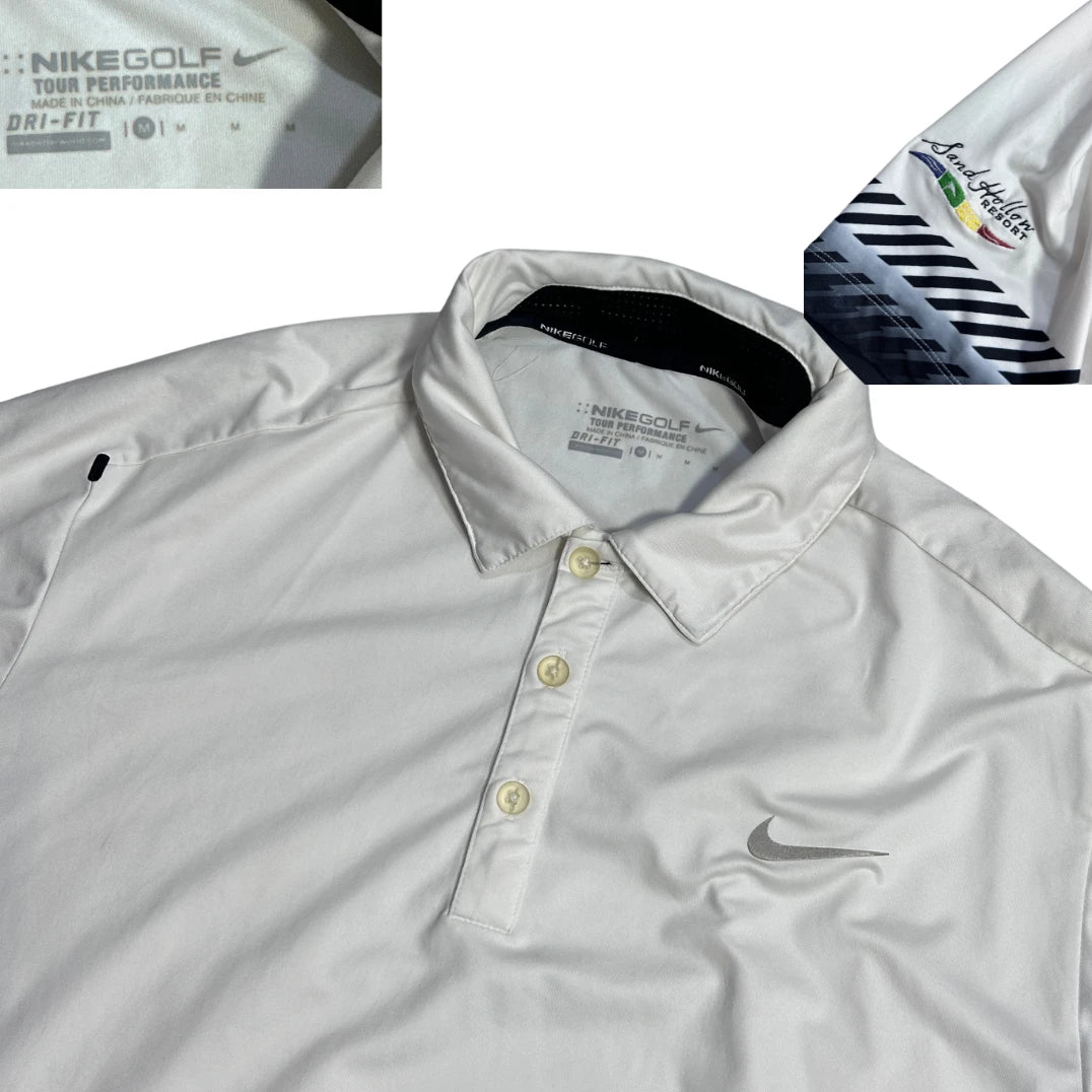 Nike® White Golf Performance Polo Shirt(M)