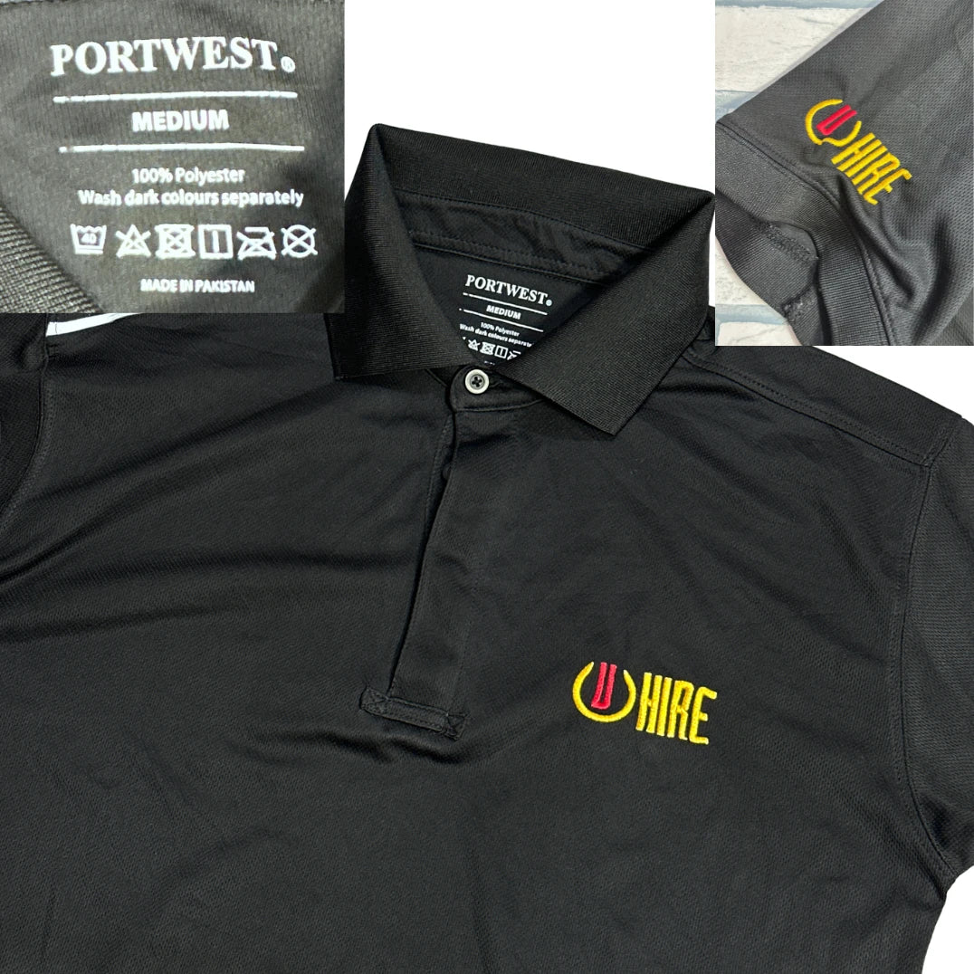 Portwest® Black Workwear Polo Shirt(M)
