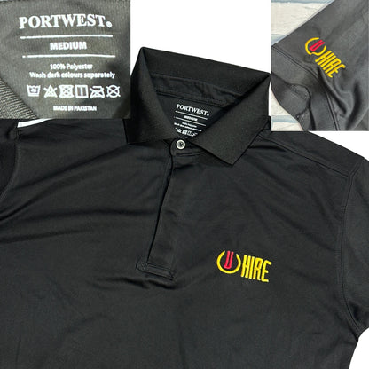 Portwest® Black Workwear Polo Shirt(M)