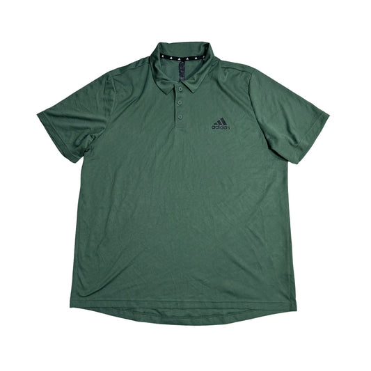 Adidas® Olive Green Performance Polo Shirt(XL)