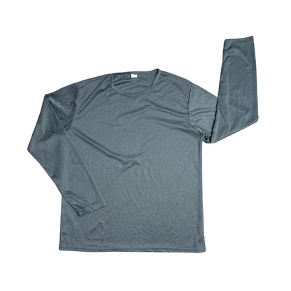 Grey Performance Long Sleeve Athletic T-Shirt (L)