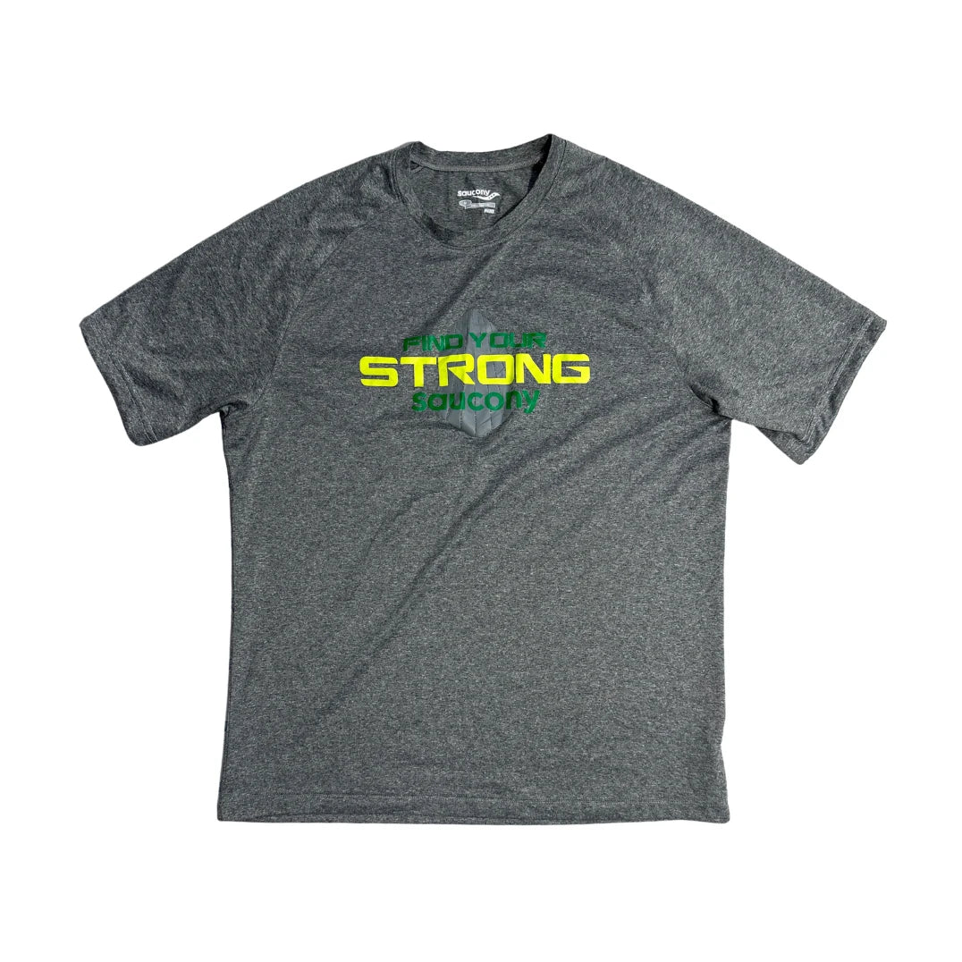 Saucony® Grey Graphic Performance T-Shirt (M)
