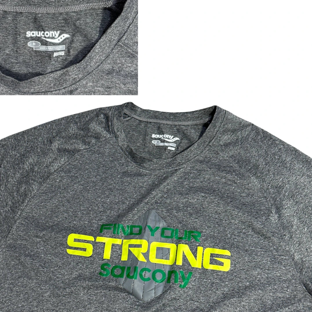 Saucony® Grey Graphic Performance T-Shirt (M)