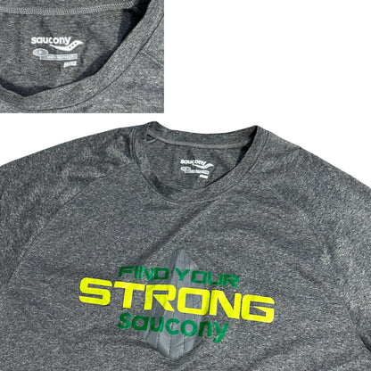 Saucony® Grey Graphic Performance T-Shirt (M)