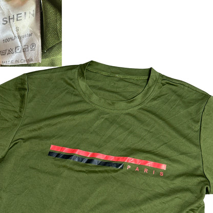 Shein® Olive Graphic Casual T-Shirt 💚