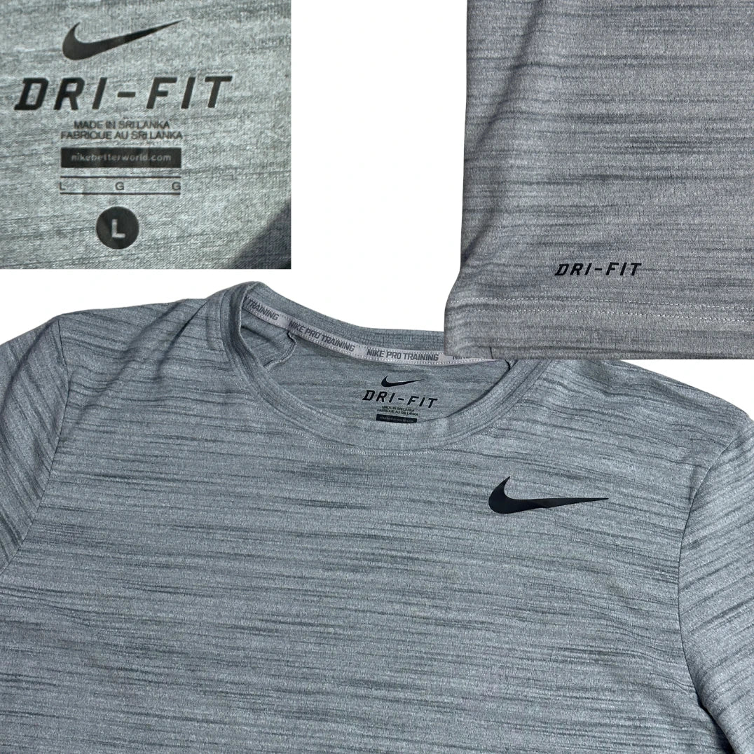 Nike® Grey Dri-FIT Training T-Shirt(L)