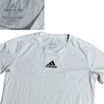 Adidas® White Creator Athletic Training T-Shirt(XS)