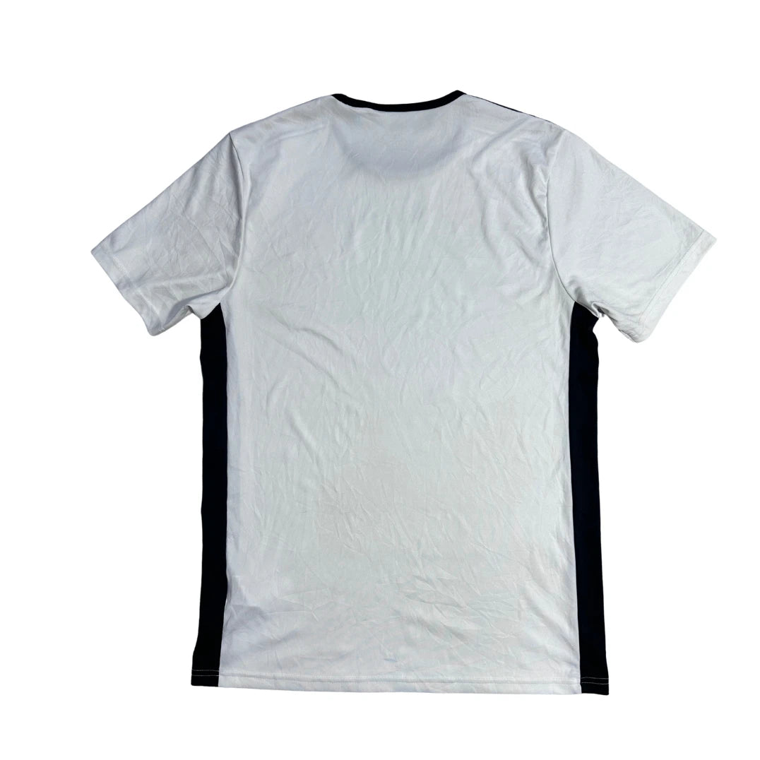 Adidas® White Black Athletic Performance T Shirt(M)