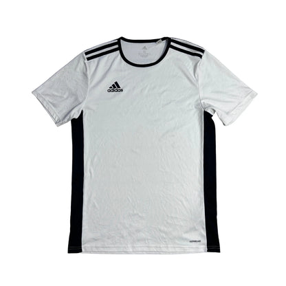 Adidas® White Black Athletic Performance T Shirt(M)