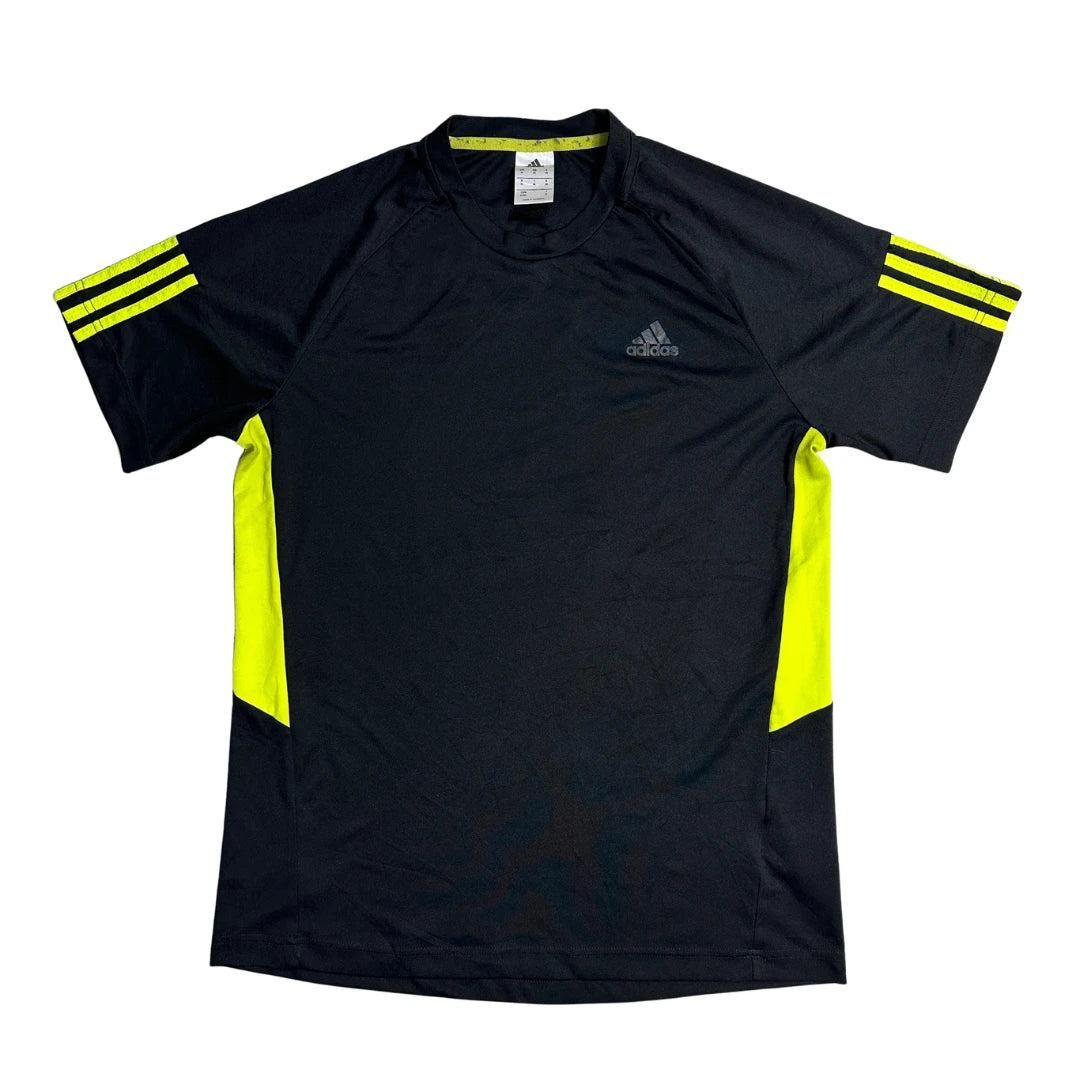 Adidas® Black Neon Performance Training T Shirt(M)