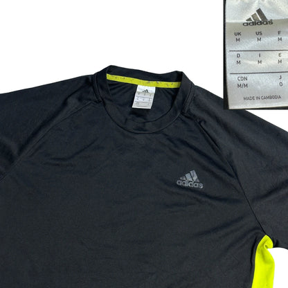 Adidas® Black Neon Performance Training T Shirt(M)