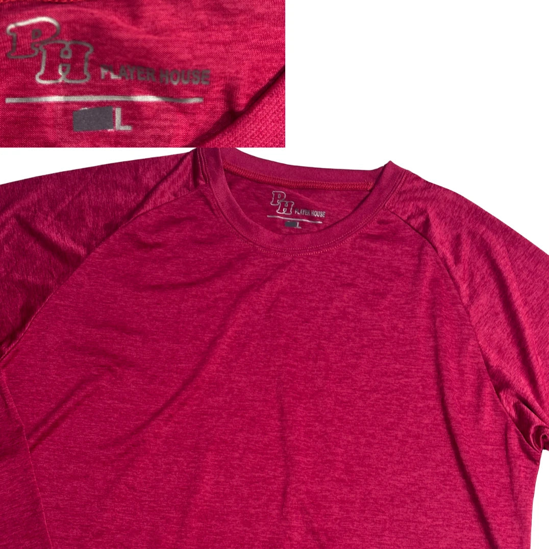 Player House® Maroon Athletic Performance T-Shirt (L)