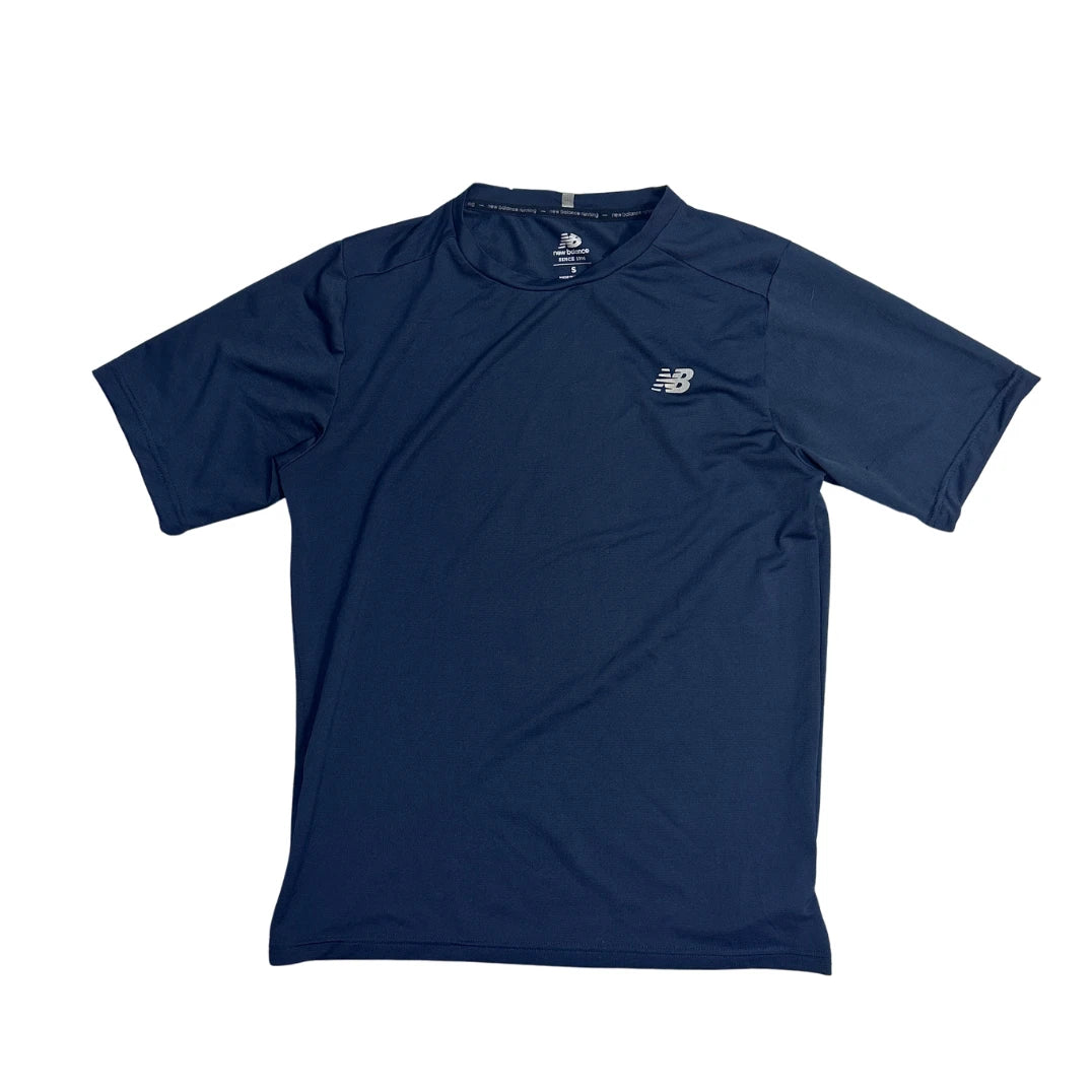New Balance® Navy Running Performance T-Shirt (S)