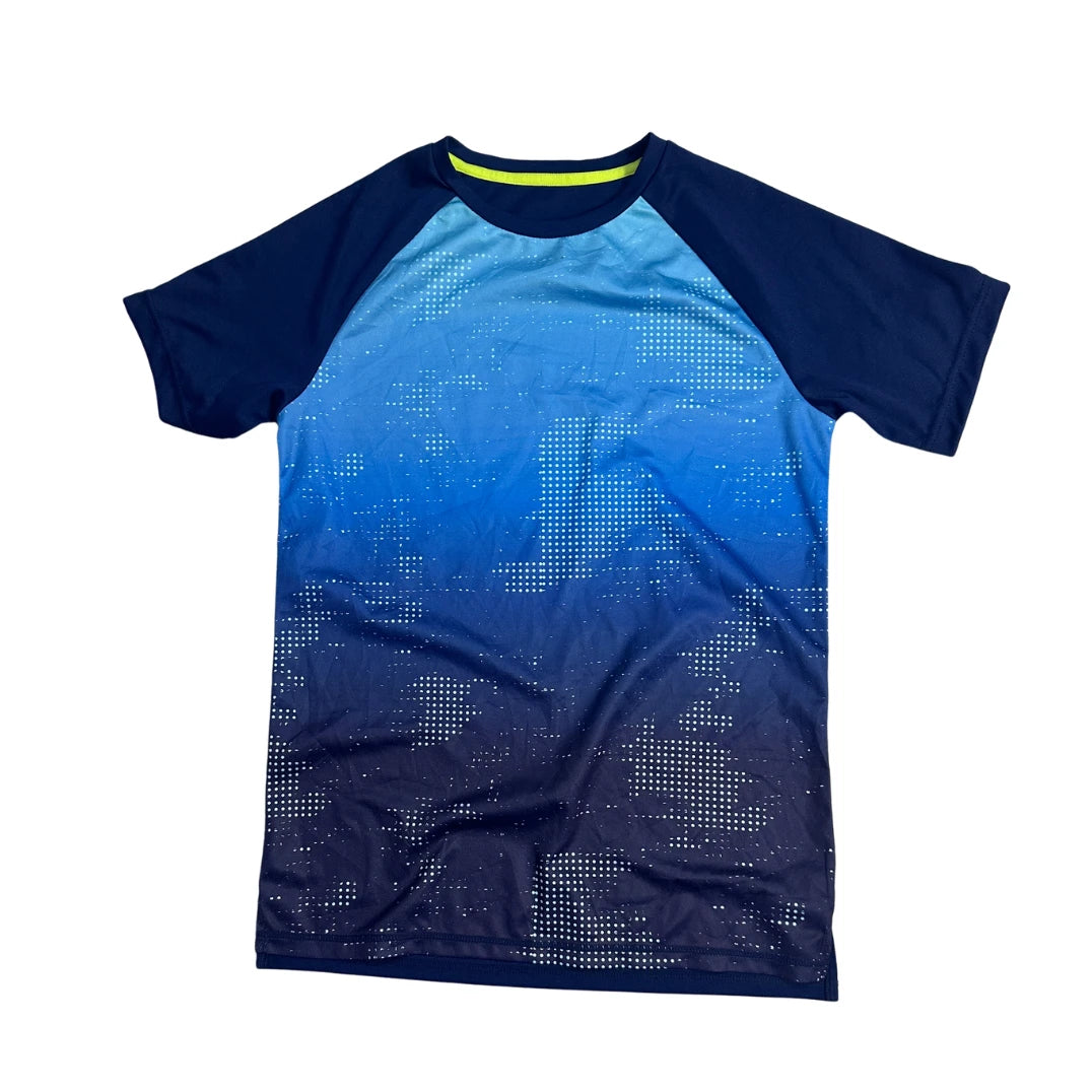 Blue Gradient Athletic Performance T-Shirt (S)