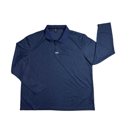 SHEIN® Navy Long Sleeve Polo T-Shirt (3XL)