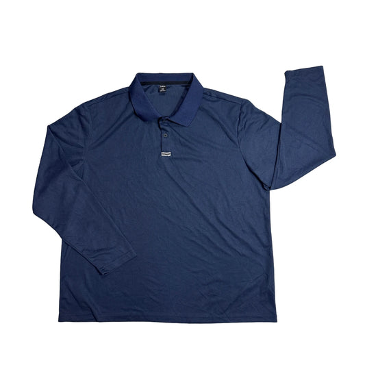 SHEIN® Navy Long Sleeve Polo T-Shirt (3XL)