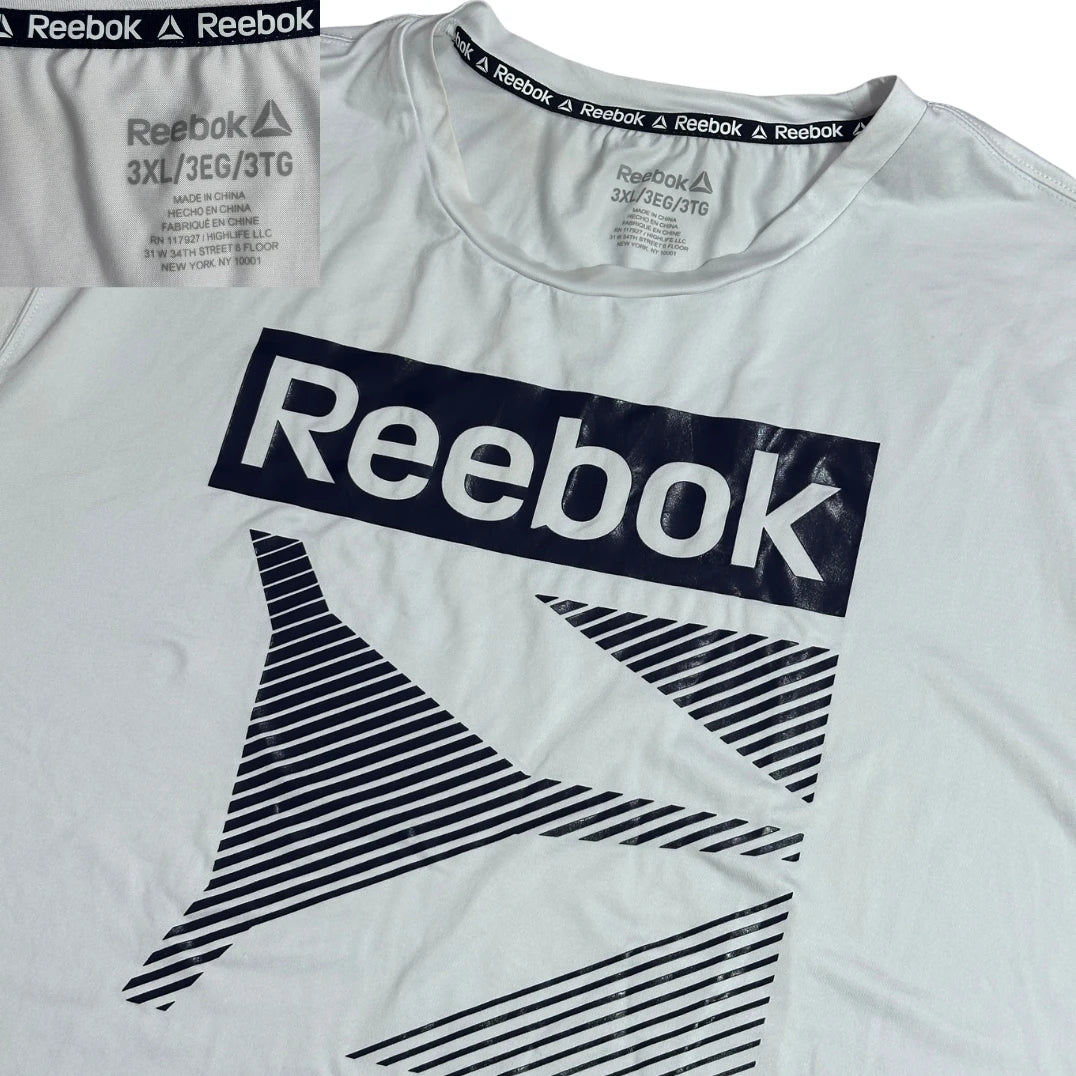 Reebok® White Graphic Sports T-Shirt (3XL)