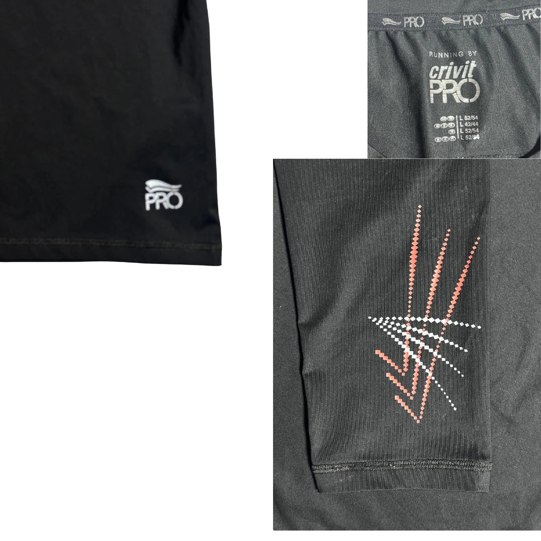 Crivit PRO® Black Running Performance T-Shirt 🏃