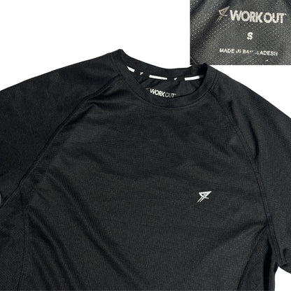 Workout® Black Athletic Training T-Shirt 💪(S)