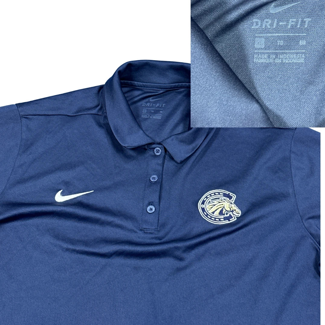 Nike® Navy Dri-FIT Performance Polo Shirt(XL)