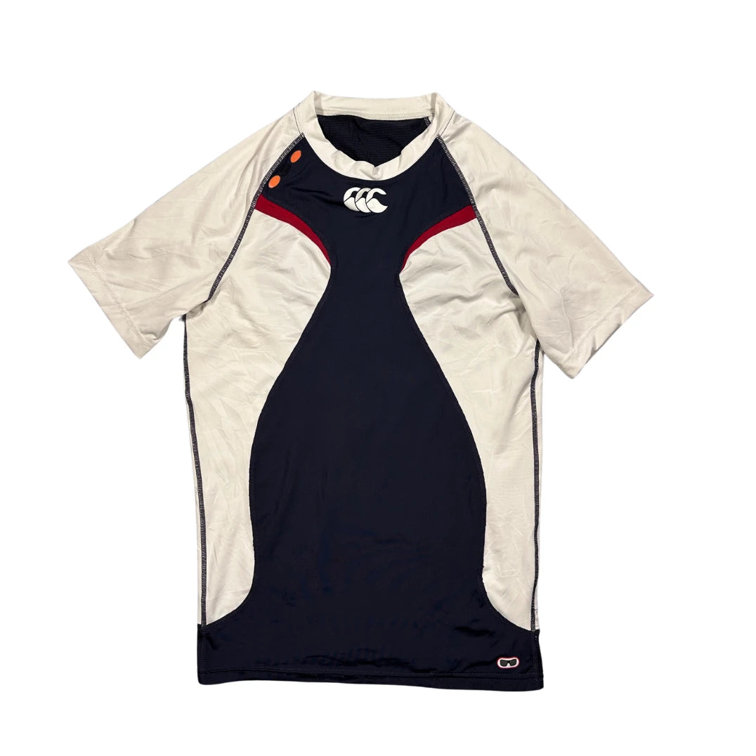 Canterbury® Navy White Short Sleeve Compression Training Shirt(M)