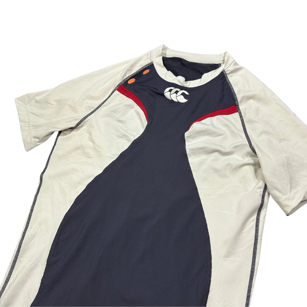 Canterbury® Navy White Short Sleeve Compression Training Shirt(M)