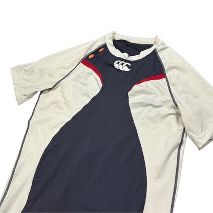 Canterbury® Navy White Short Sleeve Compression Training Shirt(M)