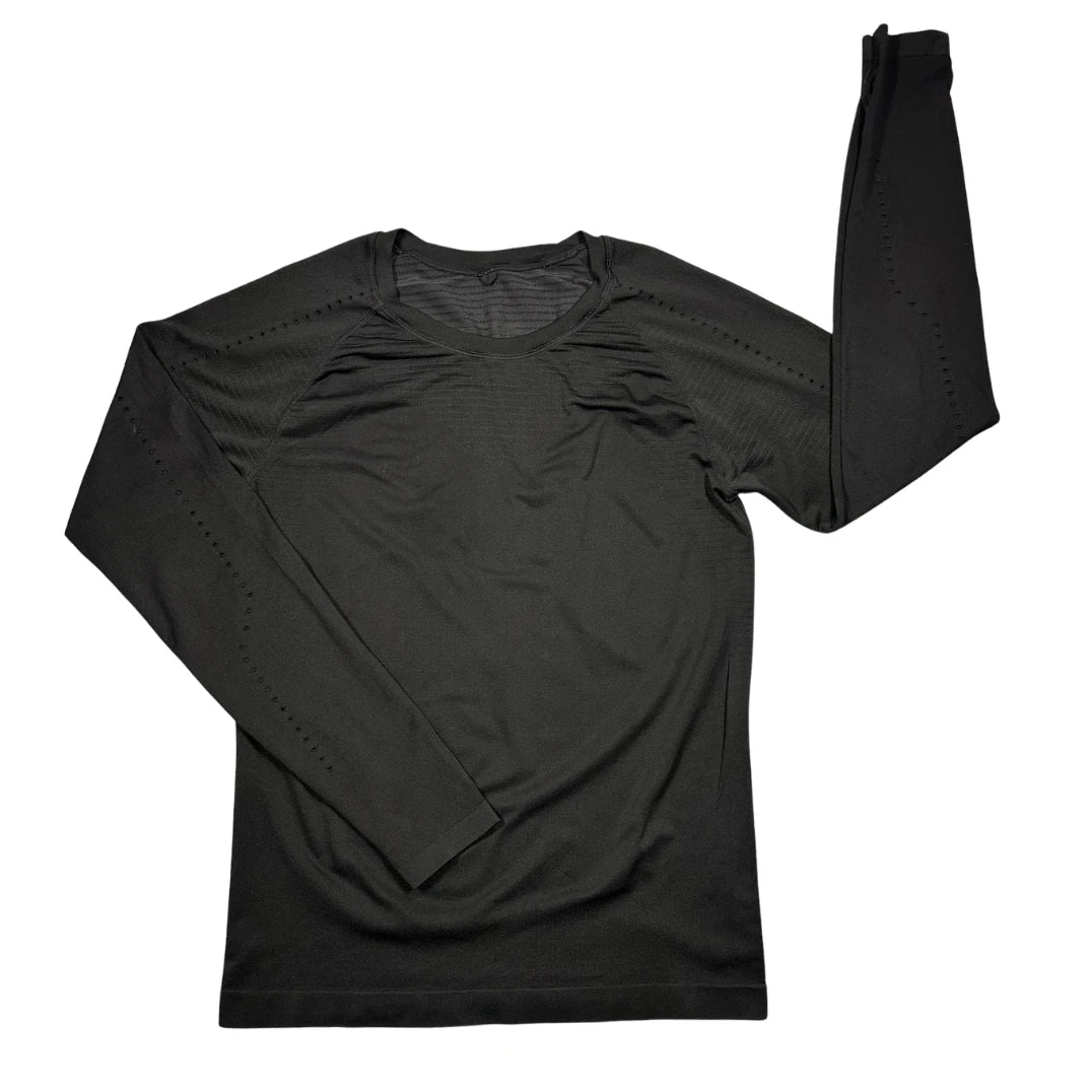 Black Seamless Performance Long Sleeve Training Shirt