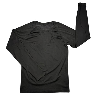 Black Seamless Performance Long Sleeve Training Shirt