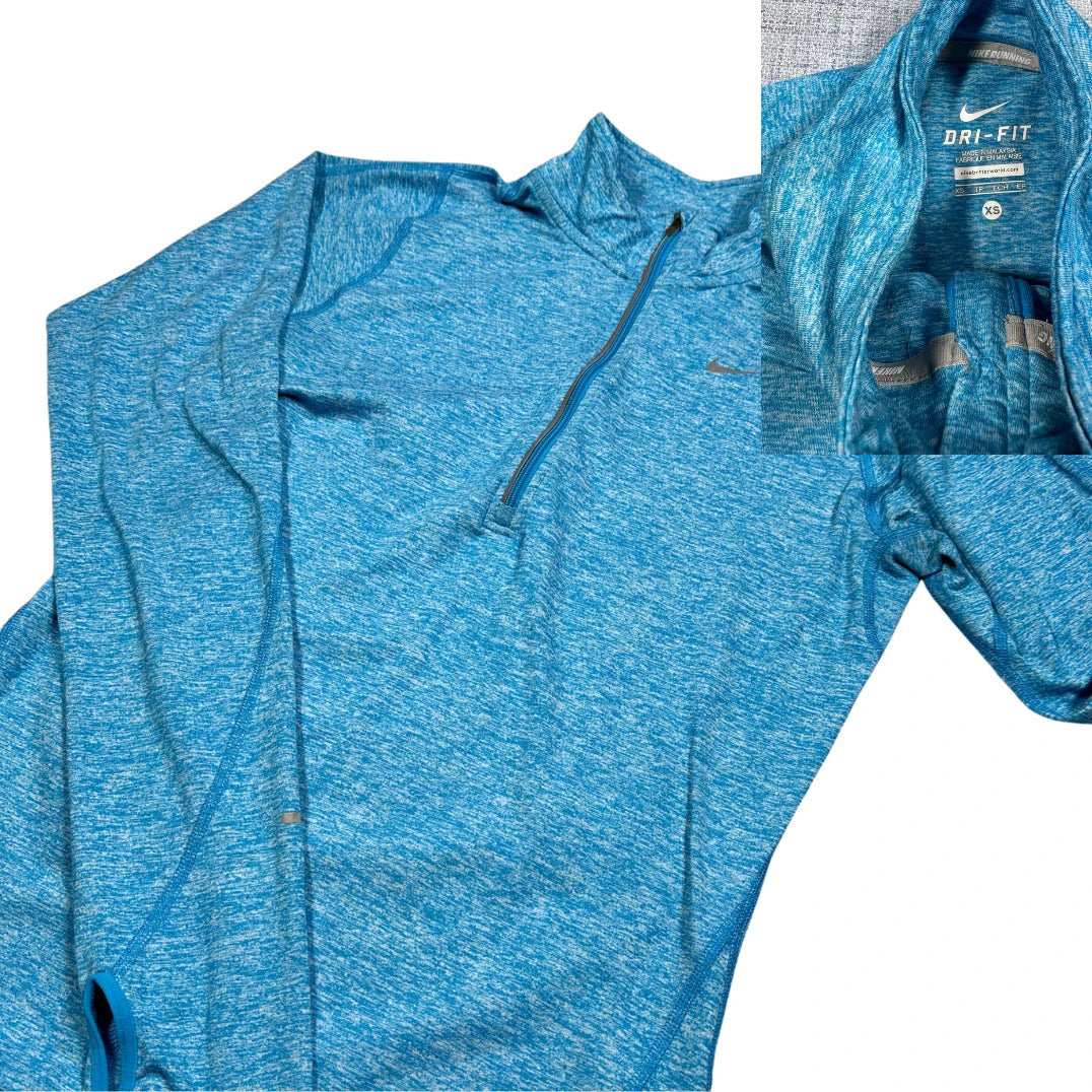 Nike® Blue Dri-FIT Quarter Zip Running Top