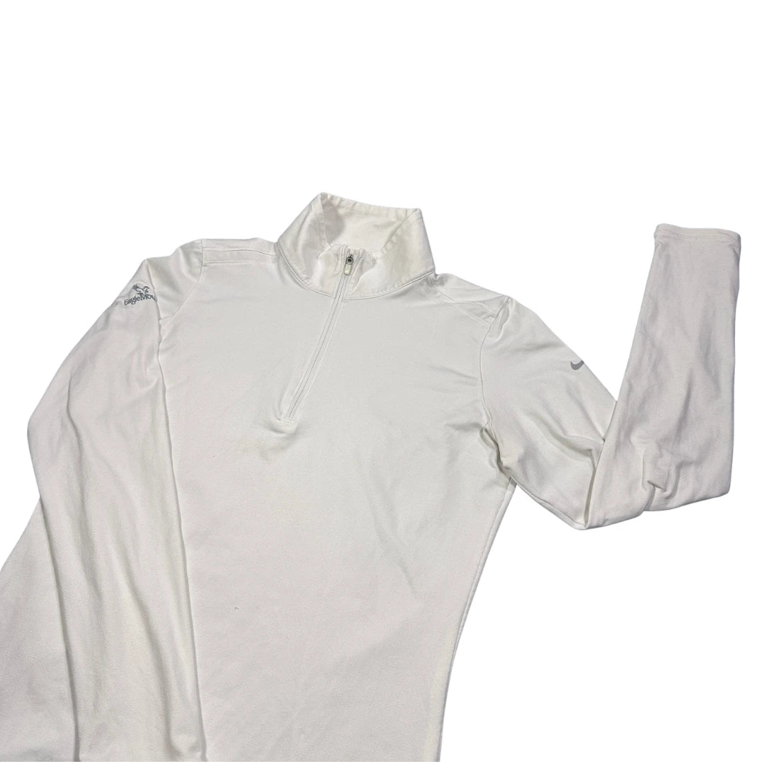 Nike® White Dri-FIT Quarter Zip Golf Performance Top