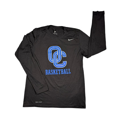 Nike® Black Dri-FIT Basketball Long Sleeve Tee(M)